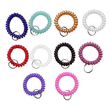 Maxbell Maxbell 10 Pieces Spiral Wrist Coil Keychains Key Ring Wrist Band Ken Chain Colorful
