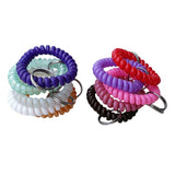 Maxbell Maxbell 10 Pieces Spiral Wrist Coil Keychains Key Ring Wrist Band Ken Chain Colorful