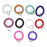 Maxbell Maxbell 10 Pieces Spiral Wrist Coil Keychains Key Ring Wrist Band Ken Chain Colorful