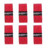 Maxbell Maxbell 6 Pieces Tennis Badminton Squash Racket Grip Overgrip Tape Red