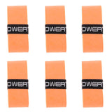 Maxbell Maxbell 6 Pieces Tennis Badminton Squash Racket Grip Overgrip Tape Orange