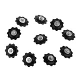 Maxbell Maxbell 10Pcs Mountain Bike Cycling Rear Derailleur Guide Roller Jockey Wheel Black