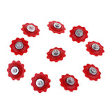 Maxbell 10Pcs Mountain Bike Cycling Rear Derailleur Guide Roller Jockey Wheel Red - Aladdin Shoppers