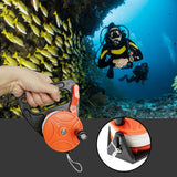 Maxbell Maxbell Scuba Diving Wreck SMB Dive Reel with Handle and 150ft Line Orange