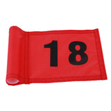 Maxbell Maxbell Small Nylon Golf Flag Golf Practice Putting Green Flag  Red with Number 18