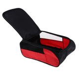 Maxbell Portable Golf Sports Shoes Bag Zippered Shoe Case Black+Red Half Net Side - Aladdin Shoppers