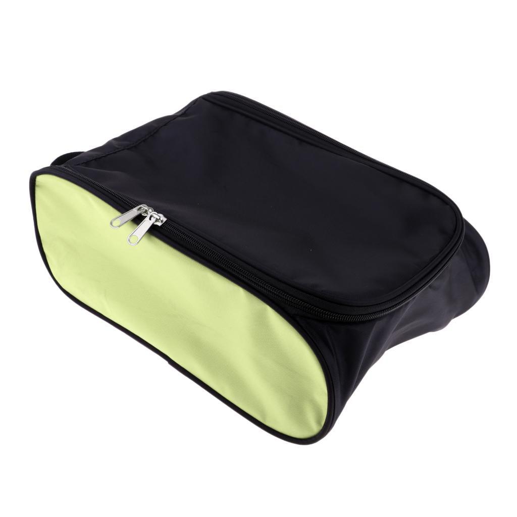 Maxbell Maxbell Portable Golf Sports Shoes Bag Zippered Shoe Case Black+Green