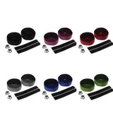 Maxbell Maxbell 2 Pieces Bicycle Sponge Handlebar Tape Bike Bar Wrap Ribbon Bar Plugs Black