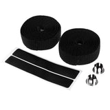Maxbell Maxbell 2 Pieces Bicycle Sponge Handlebar Tape Bike Bar Wrap Ribbon Bar Plugs Black