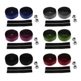 Maxbell Maxbell 2 Pieces Bicycle Sponge Handlebar Tape Bike Bar Wrap Ribbon Bar Plugs Black