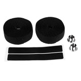 Maxbell Maxbell 2 Pieces Bicycle Sponge Handlebar Tape Bike Bar Wrap Ribbon Bar Plugs Black