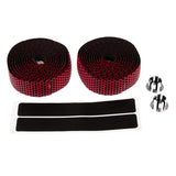 Maxbell Maxbell 2 Pieces Bicycle Sponge Handlebar Tape Bike Bar Wrap Ribbon Bar Plugs Red