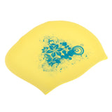 Maxbell Elastic Silicone Swim Cap Swimming Pool Hat for Women Girls Men Yellow