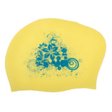 Maxbell Elastic Silicone Swim Cap Swimming Pool Hat for Women Girls Men Yellow