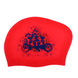 Maxbell Maxbell Elastic Silicone Swim Cap Swimming Pool Hat for Women Girls Men Red