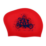 Maxbell Maxbell Elastic Silicone Swim Cap Swimming Pool Hat for Women Girls Men Red