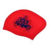 Maxbell Elastic Silicone Swim Cap Swimming Pool Hat for Women Girls Men Red