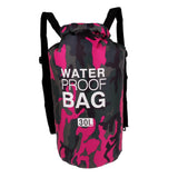 Maxbell Maxbell 30L Waterproof Dry Bag Backpack Rucksack Kayak Boat Floating Camo Fushia