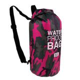 Maxbell Maxbell 30L Waterproof Dry Bag Backpack Rucksack Kayak Boat Floating Camo Fushia