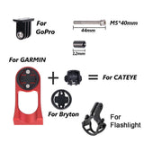 Maxbell Maxbell Aluminium Bike Handlebar Computer Mount Extension for Garmin Edge Gps Red