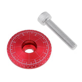 Maxbell Maxbell Aluminium Alloy Mountain Road Bike Stem Top Cap Cover Headset Screws red