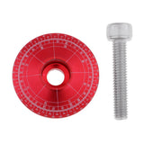 Maxbell Maxbell Aluminium Alloy Mountain Road Bike Stem Top Cap Cover Headset Screws red