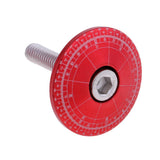 Maxbell Maxbell Aluminium Alloy Mountain Road Bike Stem Top Cap Cover Headset Screws red