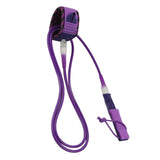 Maxbell Surfboard Leash Leg Rope Double Stainless Steel Swivels Purple 10 ft - Aladdin Shoppers