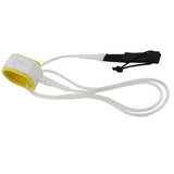 Maxbell Maxbell Surfboard Leash Leg Rope Double Stainless Steel Swivels Clear White 8 ft