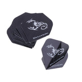 Maxbell Maxbell 15Pcs Standard Dart Flights Standard Shape Extra Strong Dart Flights Black