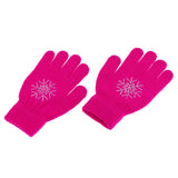 Maxbell 2 Pairs Girls Women Kids Ice Skating Gloves Magic Stretch Glove
