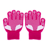 Maxbell 2 Pairs Girls Women Kids Ice Skating Gloves Magic Stretch Glove