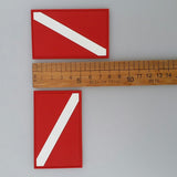 Maxbell 2Pack Scuba Diving Diver Down Flag Patch Badge for Backpack Gear Bag Jacket