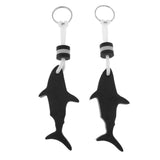 Maxbell 2 Pieces Shark Shaped EVA Floating Keychain Keyring Water Key Float Black - Aladdin Shoppers