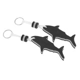 Maxbell 2 Pieces Shark Shaped EVA Floating Keychain Keyring Water Key Float Black - Aladdin Shoppers