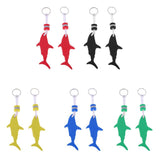 Maxbell 2 Pieces Shark Shaped EVA Floating Keychain Keyring Water Key Float Black - Aladdin Shoppers