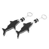 Maxbell 2 Pieces Shark Shaped EVA Floating Keychain Keyring Water Key Float Black - Aladdin Shoppers