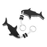 Maxbell 2 Pieces Shark Shaped EVA Floating Keychain Keyring Water Key Float Black - Aladdin Shoppers