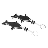 Maxbell 2 Pieces Shark Shaped EVA Floating Keychain Keyring Water Key Float Black - Aladdin Shoppers