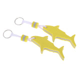 Maxbell 2 Pieces Shark Shaped EVA Floating Keychain Keyring Water Key Float Yellow - Aladdin Shoppers