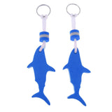 Maxbell Maxbell 2 Pieces Shark Shaped EVA Floating Keychain Keyring Water Key Float Blue