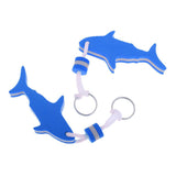 Maxbell 2 Pieces Shark Shaped EVA Floating Keychain Keyring Water Key Float Blue - Aladdin Shoppers