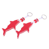 Maxbell 2 Pieces Shark Shaped EVA Floating Keychain Keyring Water Key Float Red - Aladdin Shoppers