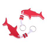 Maxbell 2 Pieces Shark Shaped EVA Floating Keychain Keyring Water Key Float Red - Aladdin Shoppers