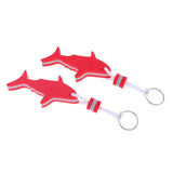 Maxbell 2 Pieces Shark Shaped EVA Floating Keychain Keyring Water Key Float Red - Aladdin Shoppers