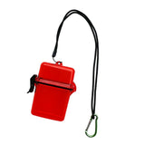 Maxbell Waterproof Dry Box Container Hook for Scuba Diving Snorkeling Kayaking Red