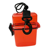 Maxbell Waterproof Dry Box Container Clip for Scuba Diving Snorkel Surf Kayak Red