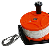 Maxbell 2 Pieces Scuba Diving Wreck Reel Kayak Anchor with Handle 150ft Line Snap