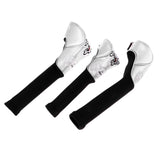 Maxbell Maxbell 3 Pack Durable Skull Head Golf Cover Headcover for Driver Fairway Wood White