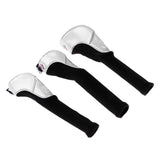 Maxbell Maxbell 3 Pack Durable Skull Head Golf Cover Headcover for Driver Fairway Wood White